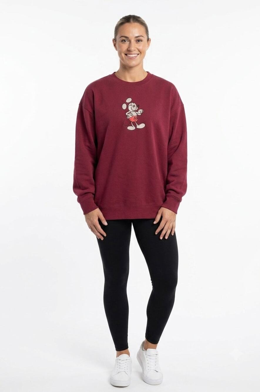 Disney Mickey And Friends Genuine Mousewear Sweatshirt Adult Size 3XL New Red